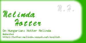 melinda hotter business card